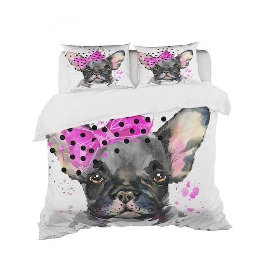 Designart 'Serious French Bulldog Watercolor